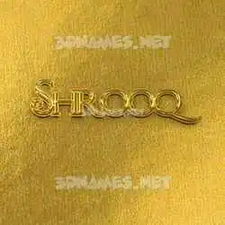 shrooq in All Gold style - 3D name wallpaper
