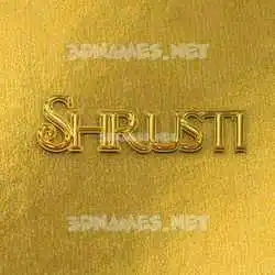 shrusti in All Gold style - 3D name wallpaper