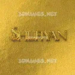 shufiyan in All Gold style - 3D name wallpaper