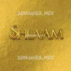 shuvam in All Gold style - 3D name wallpaper