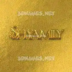 shyamily in All Gold style - 3D name wallpaper