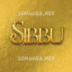 sibbu in All Gold style - 3D name wallpaper