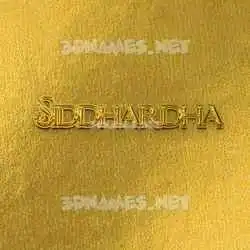 siddhardha in All Gold style - 3D name wallpaper