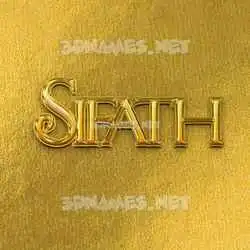sifath in All Gold style - 3D name wallpaper