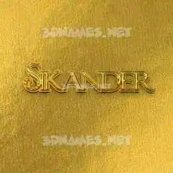 sikander in All Gold style - 3D name wallpaper