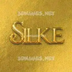 silke in All Gold style - 3D name wallpaper