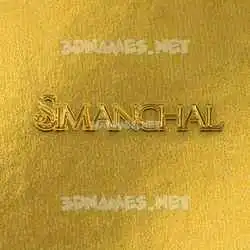 simanchal in All Gold style - 3D name wallpaper