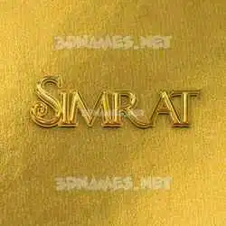 simrat in All Gold style - 3D name wallpaper