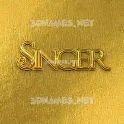 singer in All Gold style - 3D name wallpaper