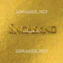 singhisking in All Gold style - 3D name wallpaper