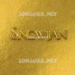singwijan in All Gold style - 3D name wallpaper