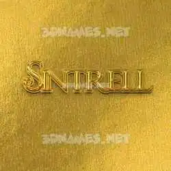 sintrell in All Gold style - 3D name wallpaper