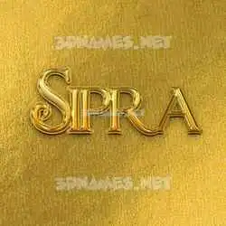 sipra in All Gold style - 3D name wallpaper
