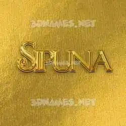 sipuna in All Gold style - 3D name wallpaper