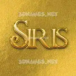 siris in All Gold style - 3D name wallpaper