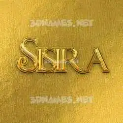 sisira in All Gold style - 3D name wallpaper