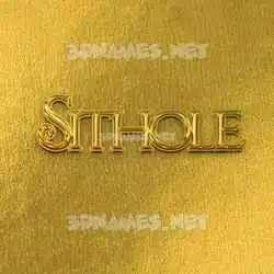 sithole in All Gold style - 3D name wallpaper