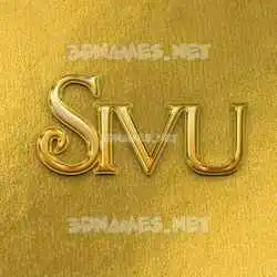 sivu in All Gold style - 3D name wallpaper