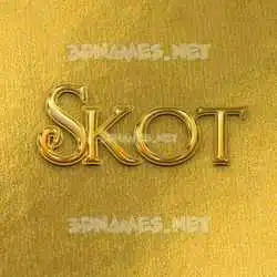 skot in All Gold style - 3D name wallpaper