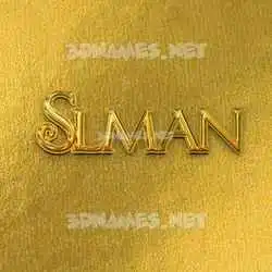 slman in All Gold style - 3D name wallpaper
