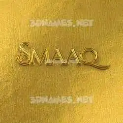 smaaq in All Gold style - 3D name wallpaper