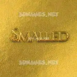 smalled in All Gold style - 3D name wallpaper