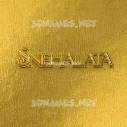 snehalata in All Gold style - 3D name wallpaper
