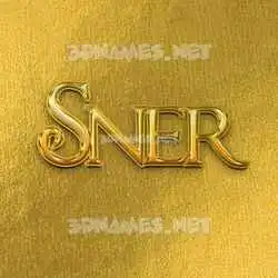 sner in All Gold style - 3D name wallpaper