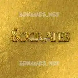 socrates in All Gold style - 3D name wallpaper