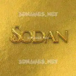 sodan in All Gold style - 3D name wallpaper