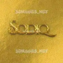 sodiq in All Gold style - 3D name wallpaper