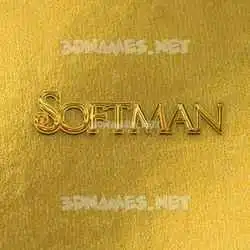 softman in All Gold style - 3D name wallpaper