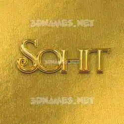 sohit in All Gold style - 3D name wallpaper