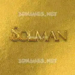 solman in All Gold style - 3D name wallpaper