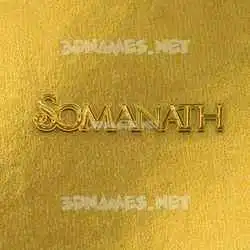 somanath in All Gold style - 3D name wallpaper