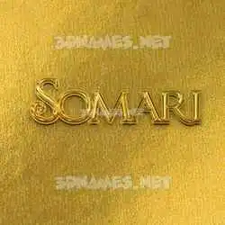 somari in All Gold style - 3D name wallpaper