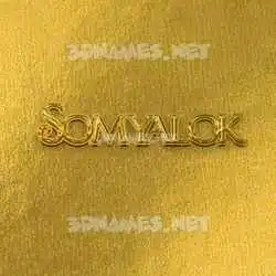 somyalok in All Gold style - 3D name wallpaper
