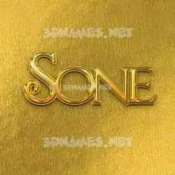 sone in All Gold style - 3D name wallpaper