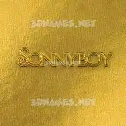 sonnyboy in All Gold style - 3D name wallpaper