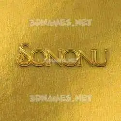 sononu in All Gold style - 3D name wallpaper