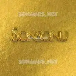 sonsonu in All Gold style - 3D name wallpaper