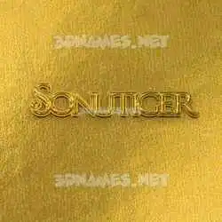 sonutiger in All Gold style - 3D name wallpaper
