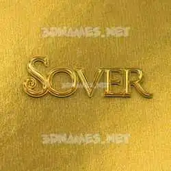 sover in All Gold style - 3D name wallpaper