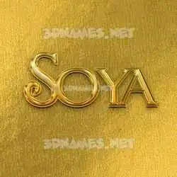 soya in All Gold style - 3D name wallpaper