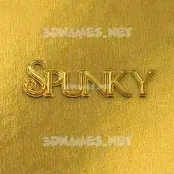spunky in All Gold style - 3D name wallpaper