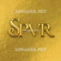 spvr in All Gold style - 3D name wallpaper