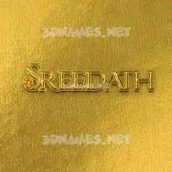 sreedath in All Gold style - 3D name wallpaper