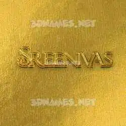 sreenivas in All Gold style - 3D name wallpaper