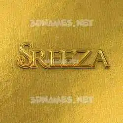sreeza in All Gold style - 3D name wallpaper