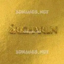 sricharun in All Gold style - 3D name wallpaper